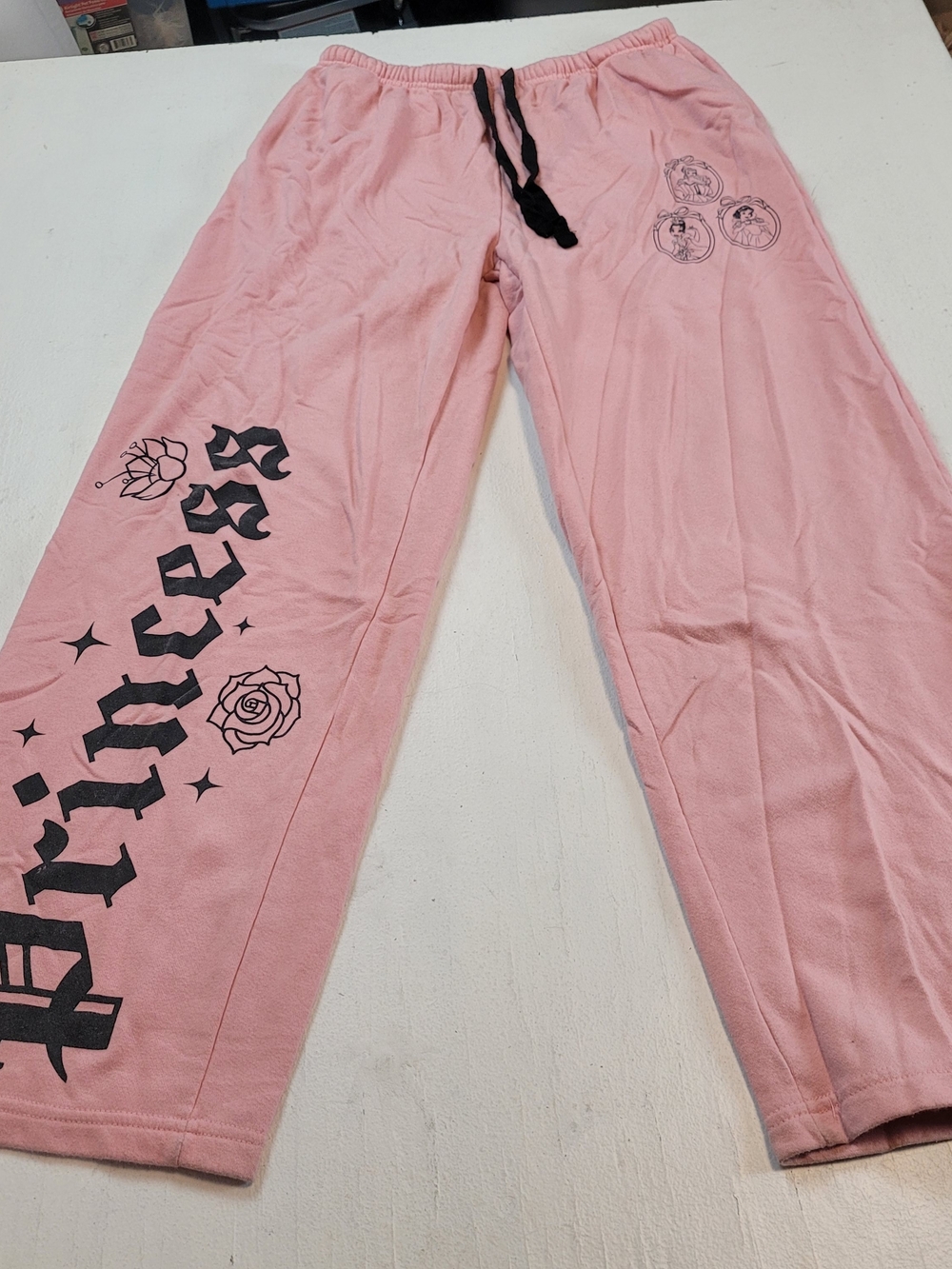 Disney Pink 'Princess' Graphic Jogger Pants with Black Accents